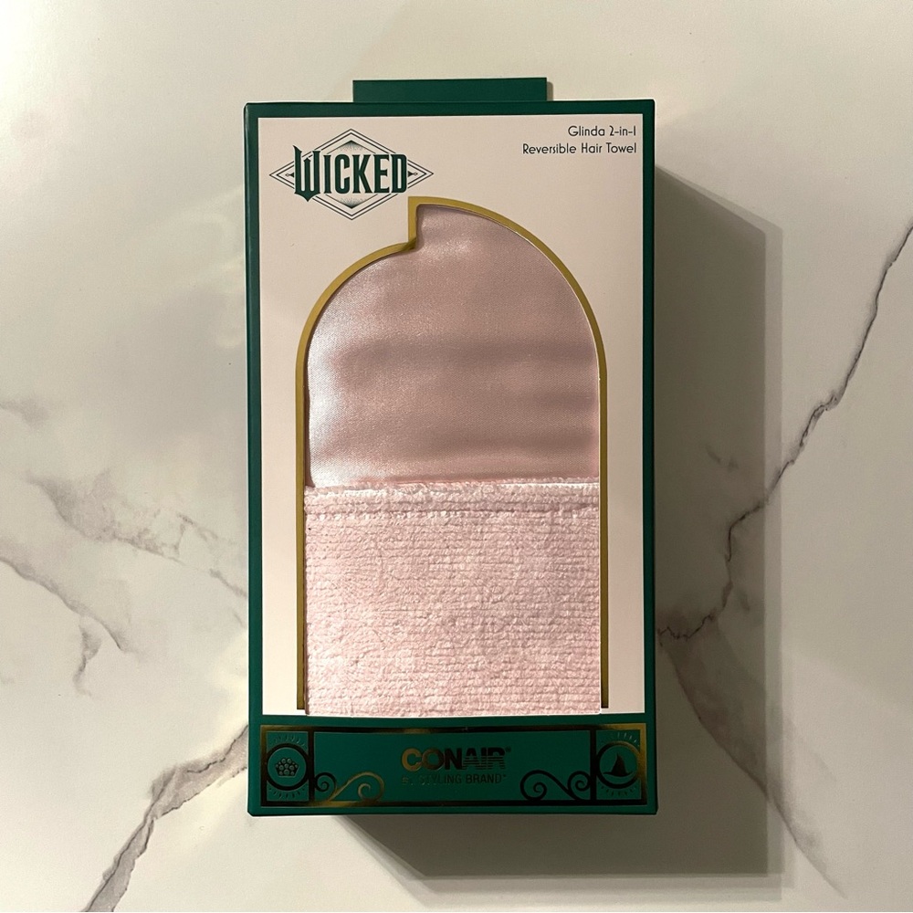 Wicked Glinda Self-Care Collection: Satin Sleep Set, Hair Towel, Spa Headband - Picture 12 of 16